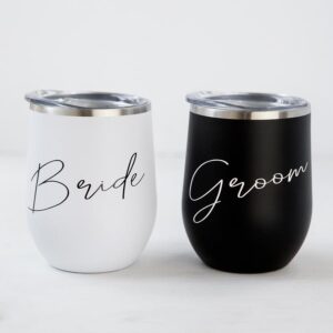 tumblers Bride and Groom