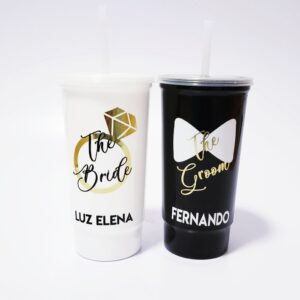 vasos bride and groom